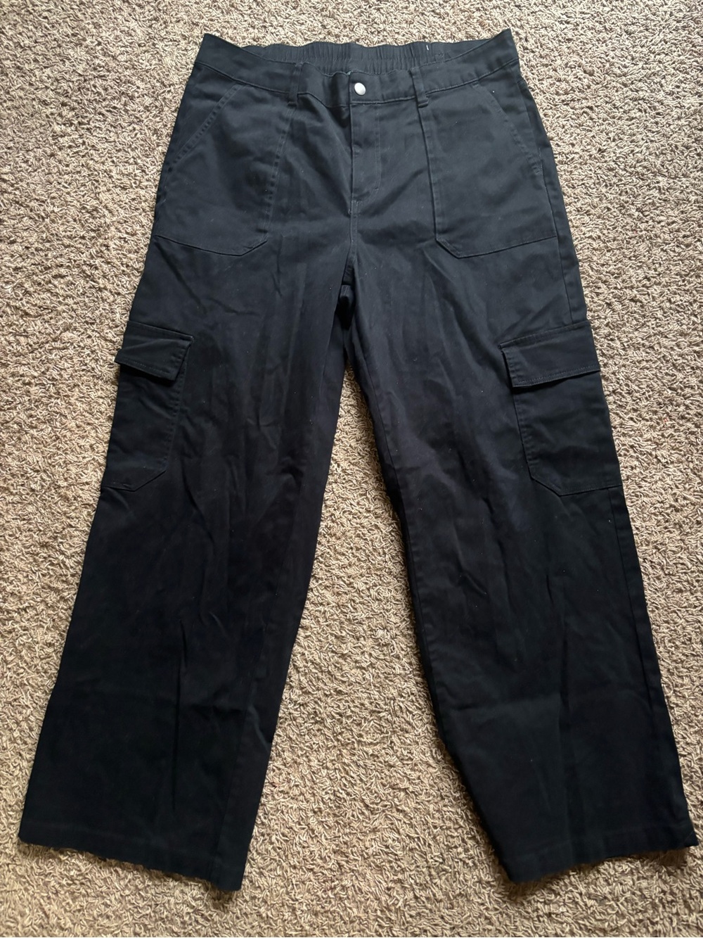 wild fable Black Women's Boot-Cut Cargo Pants